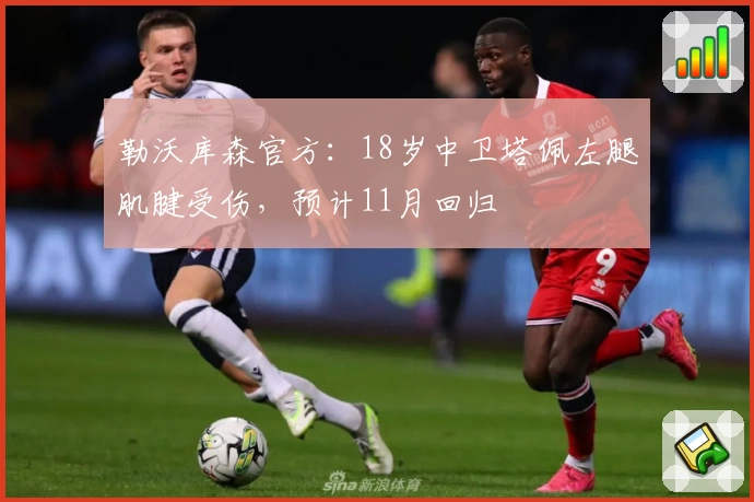 勒沃库森官方：18岁中卫塔佩左腿肌腱受伤，预计11月回归